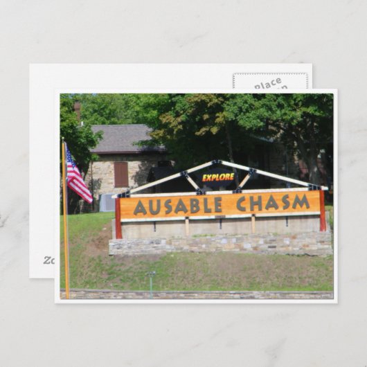 AuSable Chasm Post Card Briefkaart (Voorkant / Achterkant)