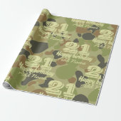 Auscam groene camouflage cadeaupapier (Uitgerold)