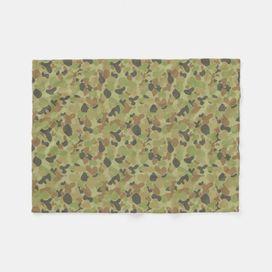 Auscam groene camouflage fleece deken (Voorkant (Horizontaal))