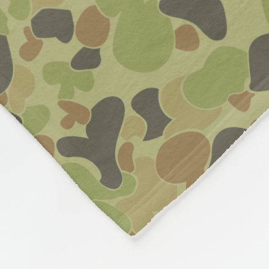 Auscam groene camouflage fleece deken (Hoek)