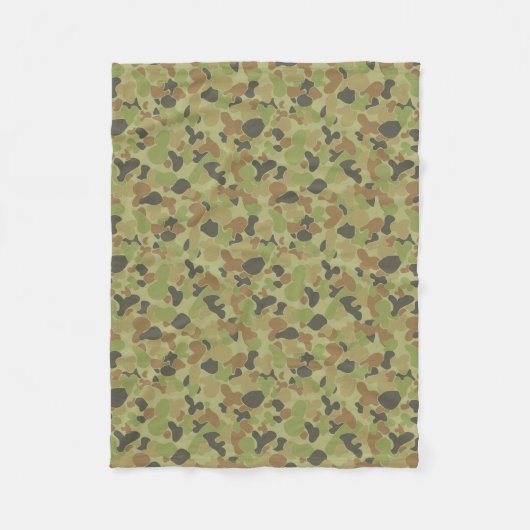 Auscam groene camouflage fleece deken (Voorkant)