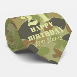 Auscam groene camouflage stropdas