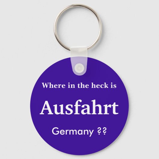 Ausfahrt Germany Sleutelhanger (Voorkant)