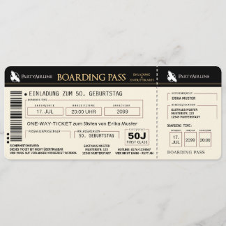 ausgefallene Einladungskarte zum 50. Geburtstag Kaart
