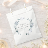 AUSHA Dusty Blue Floral Boy Baby shower Bedankzakje (Geknipt)