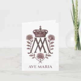 Auspice Maria Ave Maria Prayer Card  Kaart
