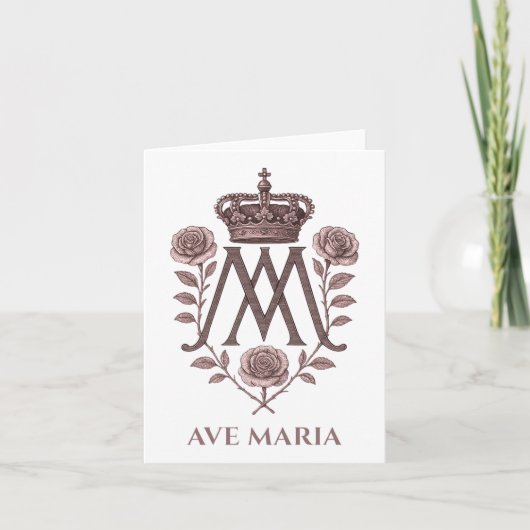 Auspice Maria Ave Maria Prayer Card  Kaart (Voorkant)