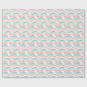 Auspicious Cloud Bands in Teal and Flamingo Cadeaupapier (Vlak)