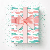 Auspicious Cloud Bands in Teal and Flamingo Cadeaupapier