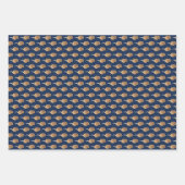 Auspicious Clouds 2023 Chinese New Year Blue Gold Inpakpapier Vel (Voorkant)