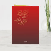 Auspicious Clouds Chinese Nieuwjaar Snake 2025 GC Feestdagen Kaart (Achterkant)