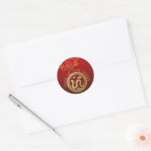 Auspicious Clouds Chinese Nieuwjaar Snake 2025 RS Ronde Sticker (Envelop)