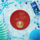 Auspicious Clouds Chinese nieuwjaarskonijn 2023 PP Papieren Bordje (Feest)