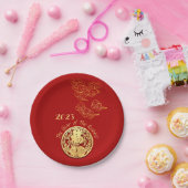 Auspicious Clouds Chinese nieuwjaarskonijn 2023 PP Papieren Bordje (Feest)