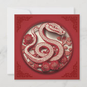 Auspicious Clouds Chinese nieuwjaarskonijn 2023 Sq Kaart (Voorkant)