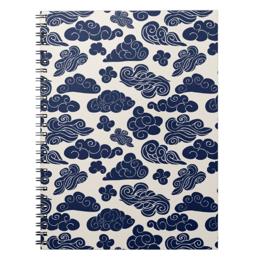 Auspicious Clouds Traditional Chinese Pattern SN Notitieboek (Voorkant)