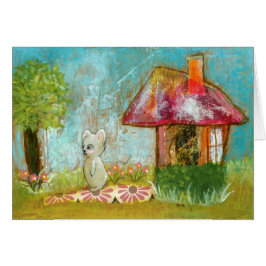 Auspicious Day Whimsical Woodland Mouse Folk Art