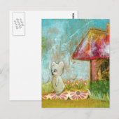 Auspicious Day Whimsical Woodland Mouse Folk Art Briefkaart (Voorkant / Achterkant)