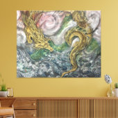 Auspicious Dragon (Zui-ryu) Canvas Afdruk (Insitu (Woonkamer))