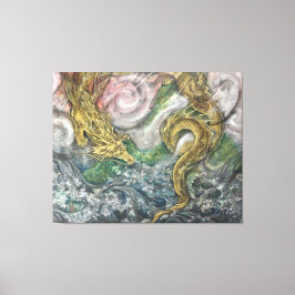 Auspicious Dragon (Zui-ryu) Canvas Afdruk