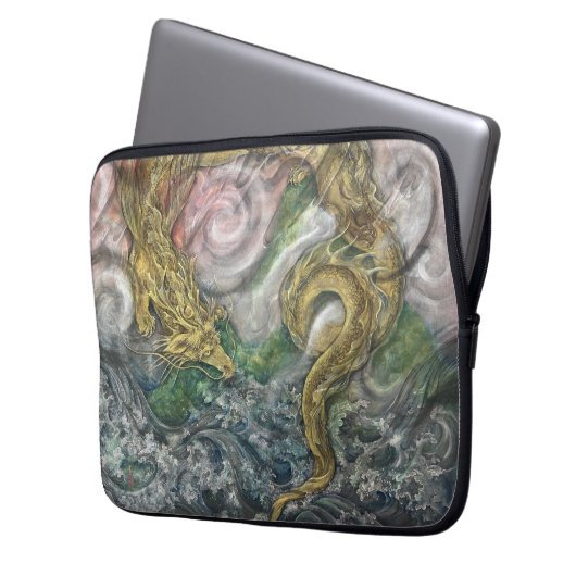 Auspicious Dragon (Zui-ryu) Laptop Sleeve (Voorkant Links)