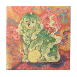 Auspicious Komainu: Guardian of Yuzen Dreams (Un  Tegeltje