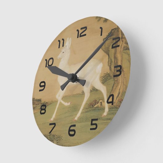 Auspicious Roe Deer Fine Art Ronde Klok (Hoek)