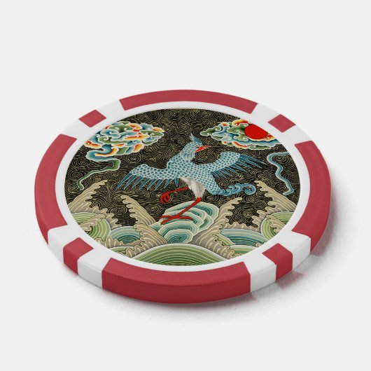 Auspicious Tide & Phoenix Rising Chinese Patroon Poker Chips (Enkel)