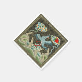 Auspicious Tide & Phoenix Rising Chinese Patroon Servet (Hoek)