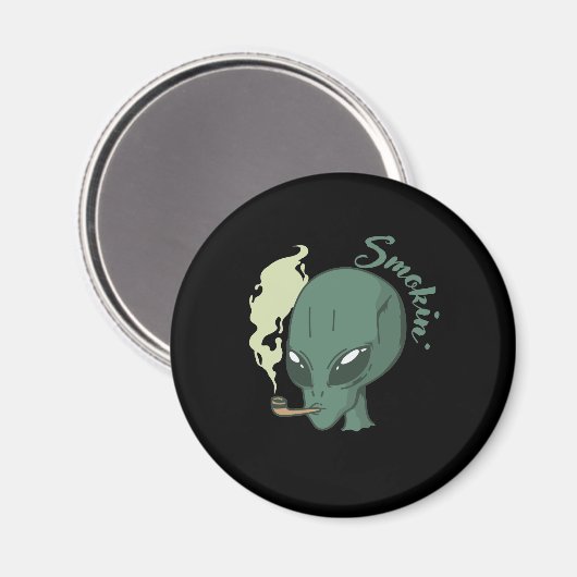 Außerirdischen Alien Smokin Magneet (Voorkant / Achterkant)