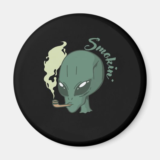 Außerirdischen Alien Smokin Magneet (Voorkant)