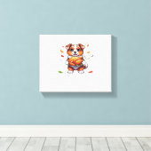 Aussie 178 Thanksgiving Oversized T-shirt.png Canvas Afdruk (Insitu (Houten vloer))