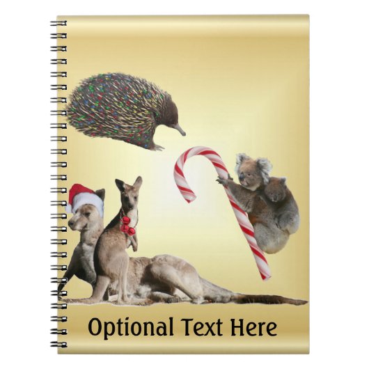 Aussie Animal Kerstmis Notitieboek (Voorkant)