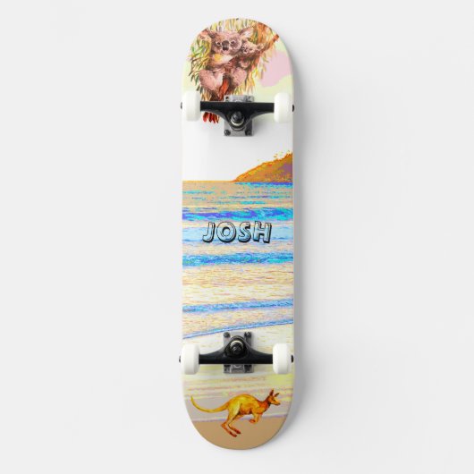 Aussie Animals Surfside Persoonlijk Skateboard (Voorkant)