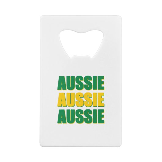 Aussie Aussie Aussie Creditkaart Flessenopener (Achterkant)