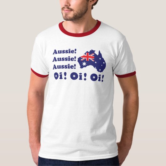 Aussie Aussie Aussie Oi Oi Oy Oy Ozzie T shirt (Voorkant)