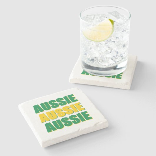Aussie Aussie Aussie Stenen Onderzetter (Zijkant)
