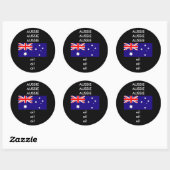 Aussie Aussie Sport Chant Ronde Sticker (Vel)
