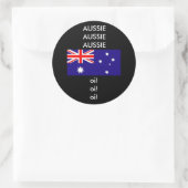 Aussie Aussie Sport Chant Ronde Sticker (Tas)