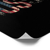 Aussie Australia Dag 4 juli Australisch Amerika Poster (Hoek)
