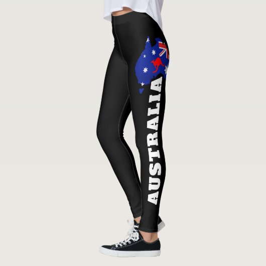 Aussie Australia Flag Leggings - Patriotic Wear (Links)