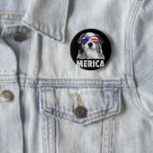 Aussie australian shepherd 4 juli Amerika Ronde Button 5,7 Cm (In situ)