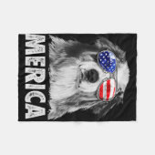 Aussie australian shepherd 4 juli merica fleece deken (Voorkant (Horizontaal))