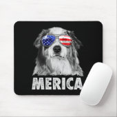 Aussie australian shepherd 4 juli merica muismat (Met muis)