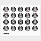 Aussie australian shepherd 4 juli merica ronde sticker (Vel)