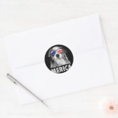 Aussie australian shepherd 4 juli merica ronde sticker (Envelop)