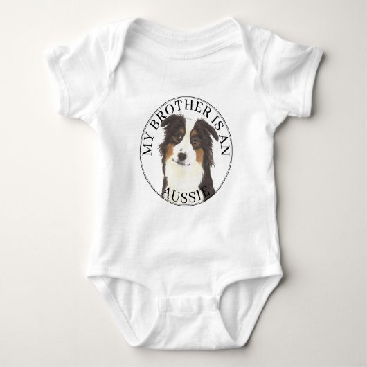 Aussie Australian Shepherd Grote Broer Romper (Voorkant)