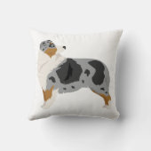 Aussie. Australian Shepherd Kussen (Achterkant)