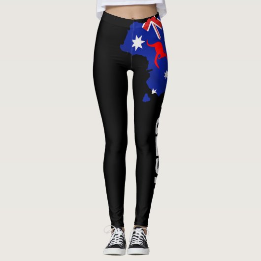Aussie Australië Vlag Leggings voor Dames & Meisje (Voorkant)