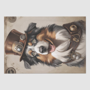 Aussie Aviator: Decoupage van Steampunk Shepherd Tissuepapier
